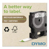DYMO DYMO Rhino Heat Shrink Tubes Industrial Label Tape, 0.37" x 5 ft, White/Black Print - 18053