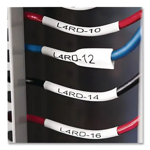 DYMO DYMO Rhino Heat Shrink Tubes Industrial Label Tape, 0.5" x 5 ft, White/Black Print - 18055