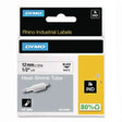 DYMO DYMO Rhino Heat Shrink Tubes Industrial Label Tape, 0.5" x 5 ft, White/Black Print - 18055