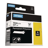 DYMO DYMO Rhino Permanent Poly Industrial Label Tape, 0.75" x 18 ft, White/Black Print - 18484