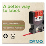 DYMO DYMO Rhino Permanent Vinyl Industrial Label Tape, 0.5" x 18 ft, Red/White Print - 1805416