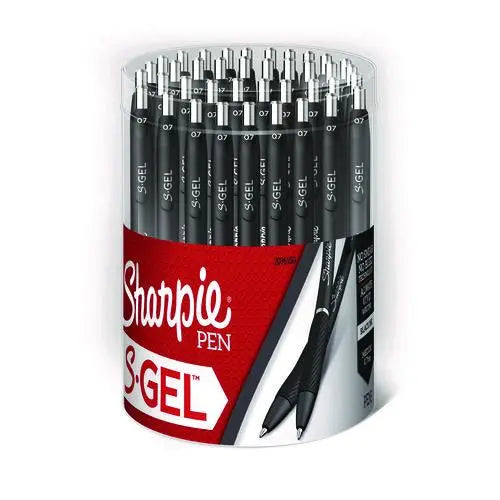 DYMO DYMO S-Gel High-Performance Gel Pen, Retractable, Medium 0.7 mm, Black Ink, Black Barrel, 36/Pack - 2096180