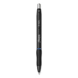 DYMO DYMO S-Gel High-Performance Gel Pen, Retractable, Medium 0.7 mm, Blue Ink, Black Barrel, Dozen - 2096152