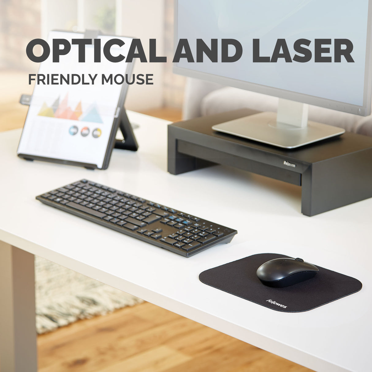 Fellowes Premium Mousepad - Black - 58024