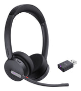 Yealink WH64 Hybrid Dual Teams Headset Wireless Head-band Office/Call center Micro-USB Bluetooth Black - 1208685