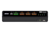 ATEN 4-Port USB 5K DisplayPort/HDMI Dual Display Universal Secure KVM Switch with CAC (PSD PP v4.0 Compliant) - CS1144DPH4C
