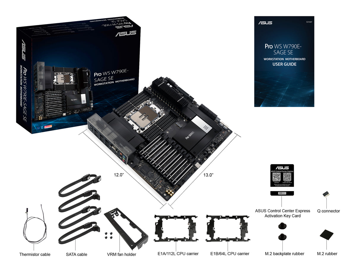 ASUS PRO WS W790E-SAGE SE Intel W790 LGA 4677 (Socket E) EEB - PROWSW790E-SAGESE