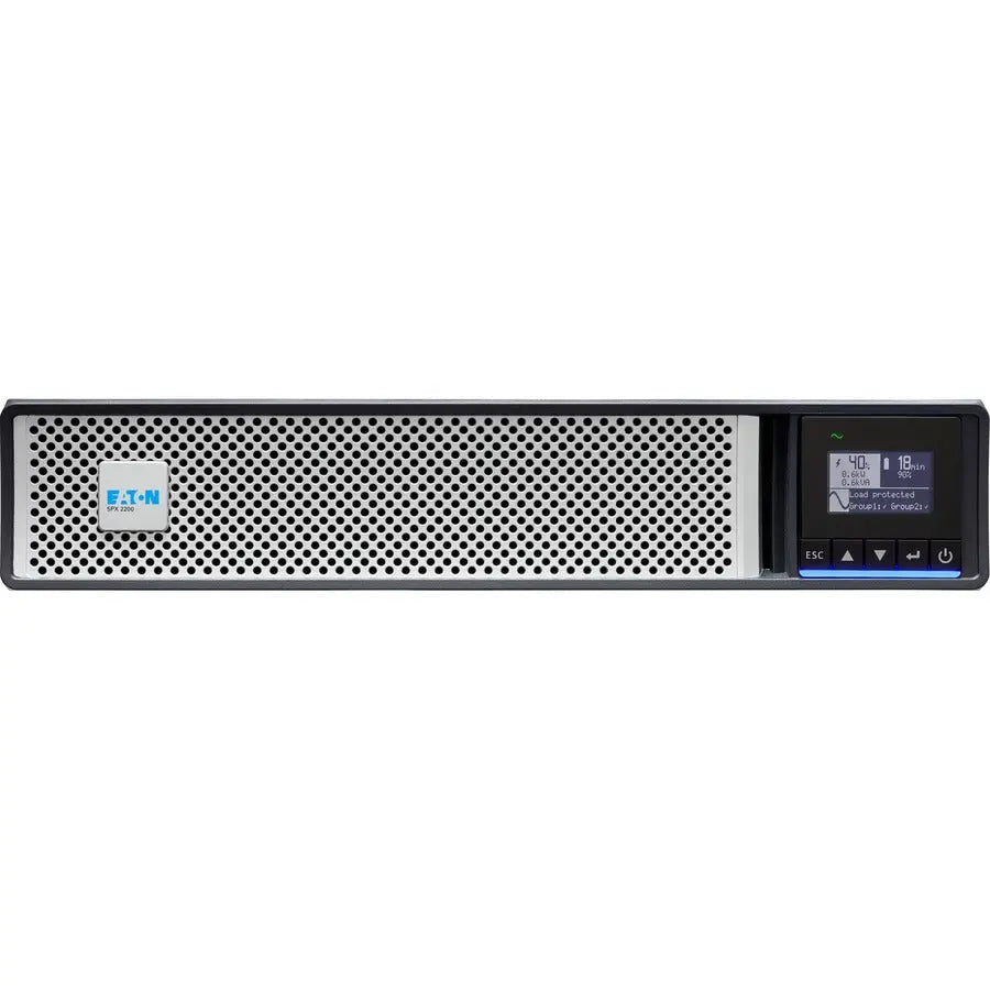 EATON Eaton 5PX G2 UPS 2200VA 2200W 208V Network Card Optional 2U Rack/Tower UPS - 2U Rack-mountable - 6 Minute Stand-by - 120 V AC Input - 8 x IEC 60320 C13, 2 x IEC 60320 C19 - 5PX2200HRTG2