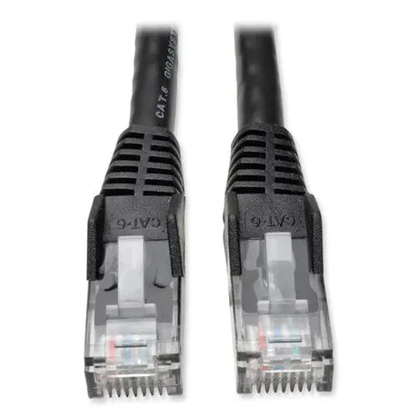 EATON EATON CAT6 Gigabit Snagless Molded Patch Cable, 1 ft, Black - N201-001-BK