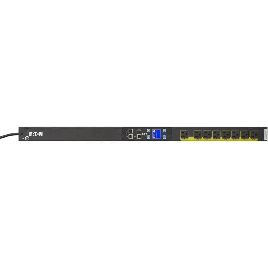 EATON Eaton Managed Rack PDU 1.44 kW max 120V 12A 0U 8 Outlet Single-Phase PDU - Switched - NEMA 5-15P - 8 x NEMA 5-15R - 120 V AC - 1440 W - Network (RJ-45) - 21U - Vertical - Rack-mountable - EMA111-10