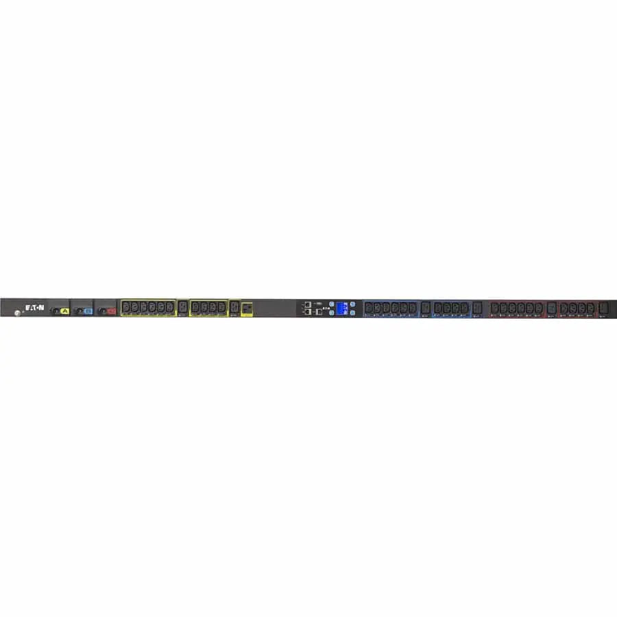 EATON Eaton Metered Input Rack PDU 8.64 kW max 120/208V 24A 0U Three-Phase PDU - NEMA L21-30P - 30 x IEC 60320 C13, 6 x IEC 60320 C19, 1 x NEMA 5-20R - 120 V AC, 230 V AC - 8640 W - Network (RJ-45) - 38U - ...  - EMI310-10
