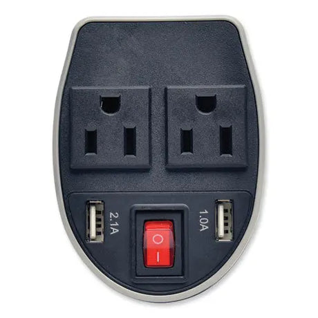 EATON EATON PowerVerter Ultra-Compact Car Inverter, 200 W, Two AC Outlets/Two USB Ports - PV200CUSB