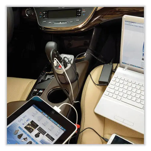 EATON EATON PowerVerter Ultra-Compact Car Inverter, 200 W, Two AC Outlets/Two USB Ports - PV200CUSB