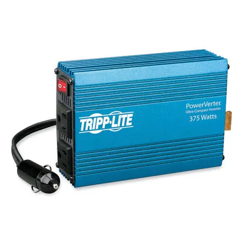 EATON EATON PowerVerter Ultra-Compact Car Inverter, 375 W, 12 V Input/120 V Output, 2 AC Outlets - PV375