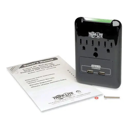 EATON EATON Protect It! Surge Protector, 3 AC Outlets/2 USB Ports, 540 J, Black - SK30USB