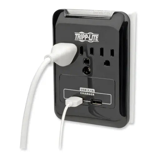EATON EATON Protect It! Surge Protector, 3 AC Outlets/2 USB Ports, 540 J, Black - SK30USB