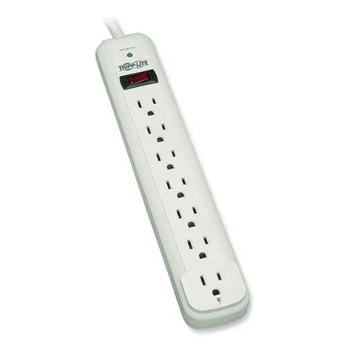 EATON EATON Protect It! Surge Suppressor, 7 AC Outlets, 12 ft Cord, 1,080 J, Light Gray - TLP712