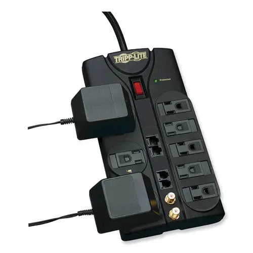 EATON EATON Protect It! Surge Suppressor, 8 AC Outlets, 10 ft Cord, 3,240 J, Black - TLP810NET