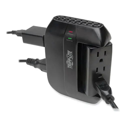 EATON EATON Swivel6 Six-Outlet, Direct Plug-in Surge Suppressor, 6 AC Outlets, 1,500 J, Black - SWIVEL6