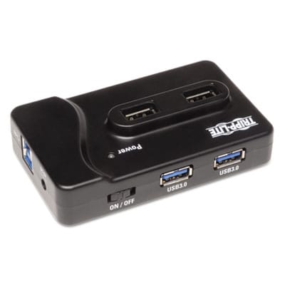 EATON Laptop USB 3.0 SuperSpeed Charging Hub, 6 Ports, Black - U360-412