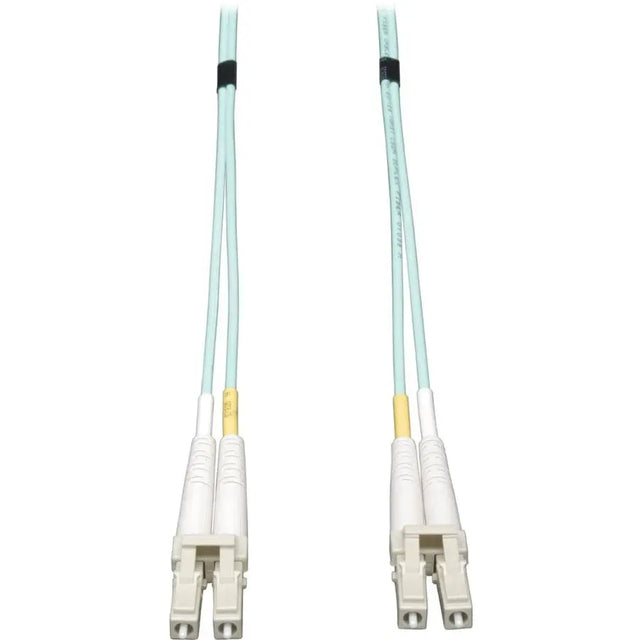 EATON Tripp Lite 0.5M 10Gb Duplex Multimode 50/125 OM3 LSZH Fiber Cable LC/LC Aqua - Fiber Optic for Network Device - 1.67 ft - 2 x LC Male Network - 2 x LC Male Network - N820-20N