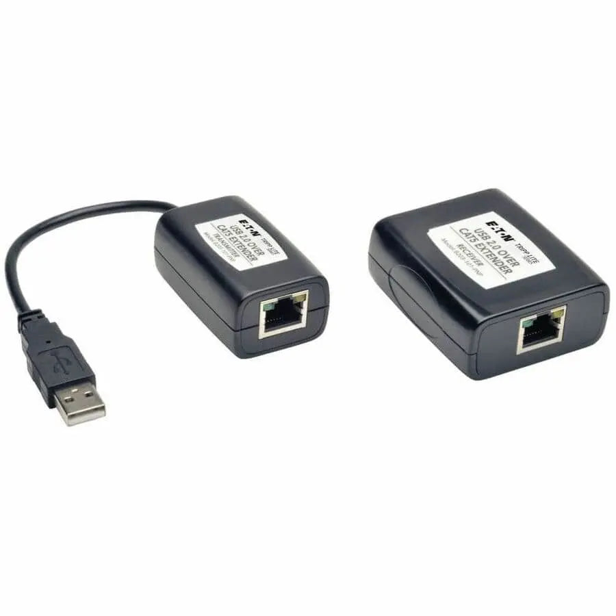 EATON Tripp Lite 1-Port USB 2.0 over Cat5 Cat6 Extender Kit Video Transmitter & Receiver 164' - B203-101-PNP
