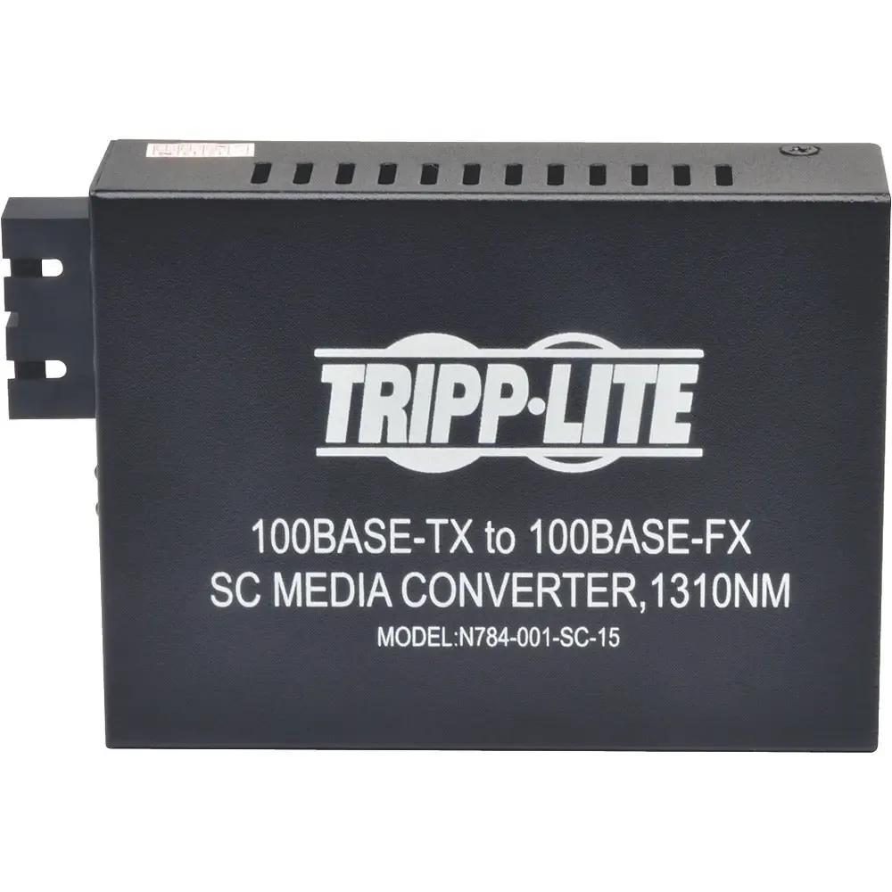 EATON Tripp Lite 10/100 UTP to Singlemode Fiber Media Converter RJ45 / SC 15km 1310nm - 1 x Network (RJ-45) - 10/100Base-TX, 1000Base-FX - Desktop - N784-001-SC-15
