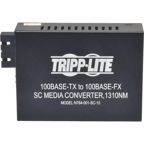 EATON Tripp Lite 10/100 UTP to Singlemode Fiber Media Converter RJ45 / SC 15km 1310nm - 1 x Network (RJ-45) - 10/100Base-TX, 1000Base-FX - Desktop - N784-001-SC-15