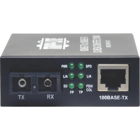 EATON Tripp Lite 10/100 UTP to Singlemode Fiber Media Converter RJ45 / SC 15km 1310nm - 1 x Network (RJ-45) - 10/100Base-TX, 1000Base-FX - Desktop - N784-001-SC-15