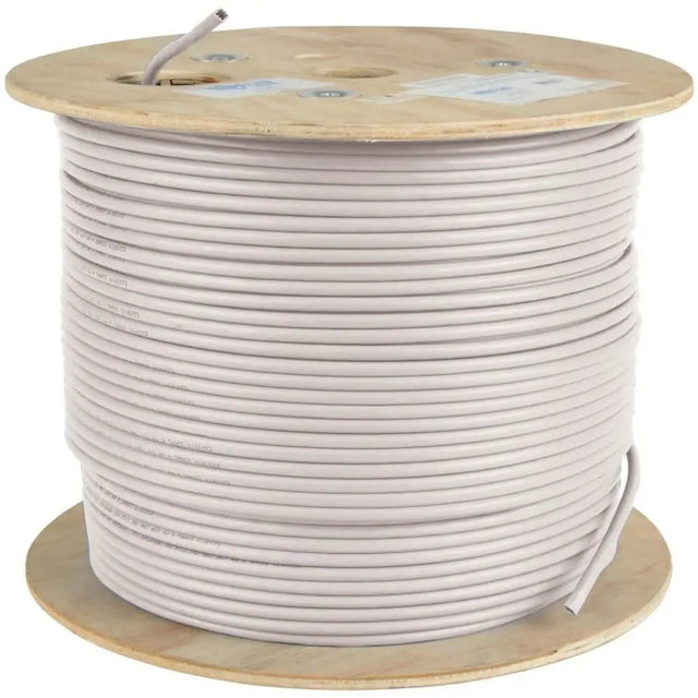 EATON Tripp Lite 1000ft Cat5 / Cat5e Bulk Cable Solid CMP Plenum PVC White 1000' - Category 5e for Network Device, Patch Panel, Switch, Router - 128 MB/s - 1000 ft - 1 x Bare Wire - 1 x Bare Wire - White - N024-01K-WH