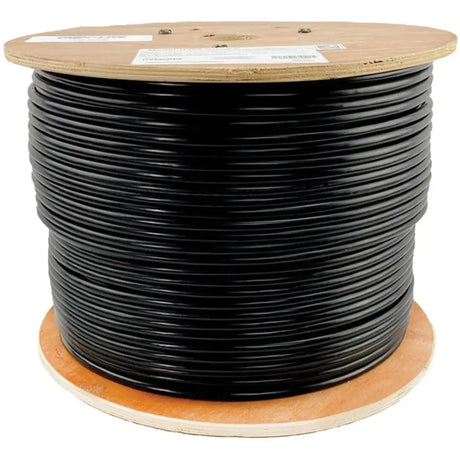 EATON Tripp Lite 1000ft Cat5 / Cat5e Bulk Cable Solid CMR PVC 350MHz Black 1000' - Category 5e for Network Device - 1000 ft - Bare Wire - Bare Wire - Black - N022-01K-BK