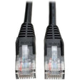 EATON Tripp Lite 100ft Cat5e Cat5 Snagless Molded Patch Cable RJ45 M/M Black 100' - Category 5e - 100ft - 1 x RJ-45 Male Network - 1 x RJ-45 Male Network - Black - N001-100-BK