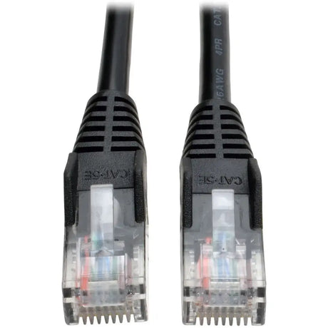 EATON Tripp Lite 100ft Cat5e Cat5 Snagless Molded Patch Cable RJ45 M/M Black 100' - Category 5e - 100ft - 1 x RJ-45 Male Network - 1 x RJ-45 Male Network - Black - N001-100-BK