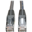 EATON Tripp Lite 100ft Cat6 Gigabit Plenum Snagless Molded Patch Cable RJ45 M/M Gray 100' - 100ft - 1 x RJ-45 Male - 1 x RJ-45 Male - Gray - N201-100-GY-P