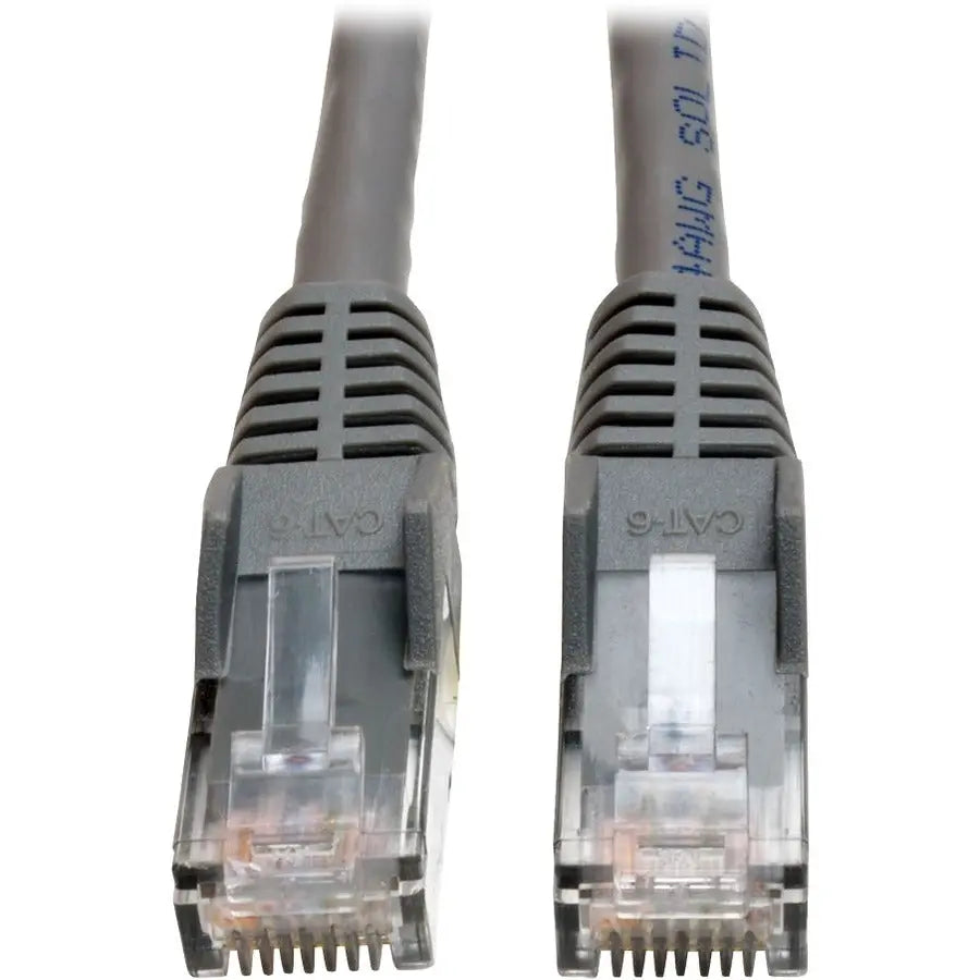 EATON Tripp Lite 100ft Cat6 Gigabit Plenum Snagless Molded Patch Cable RJ45 M/M Gray 100' - 100ft - 1 x RJ-45 Male - 1 x RJ-45 Male - Gray - N201-100-GY-P