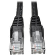 EATON Tripp Lite 100ft Cat6 Gigabit Snagless Molded Patch Cable RJ45 M/M Black 100' - 100 ft Category 6 Network Cable for Network Device - First End: 1 x RJ-45 Network - Male - Second End: 1 x RJ-45 Network...  - N201-100-BK