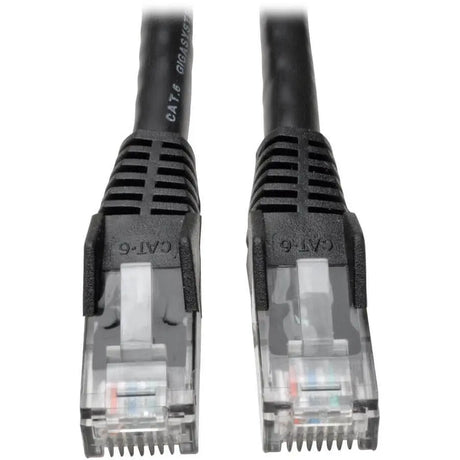 EATON Tripp Lite 100ft Cat6 Gigabit Snagless Molded Patch Cable RJ45 M/M Black 100' - 100 ft Category 6 Network Cable for Network Device - First End: 1 x RJ-45 Network - Male - Second End: 1 x RJ-45 Network...  - N201-100-BK