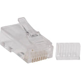 EATON Tripp Lite 100PK Cat6 RJ45 Modular Connector Plug Load Bar Solid / Stranded - 100 Pack - 1 x RJ-45 Network Male - White - TAA Compliant - N230-100