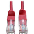 EATON Tripp Lite 10ft Cat5e / Cat5 350MHz Molded Patch Cable RJ45 M/M Red 10' - 10ft - 1 x RJ-45 Male - 1 x RJ-45 Male - Red - N002-010-RD