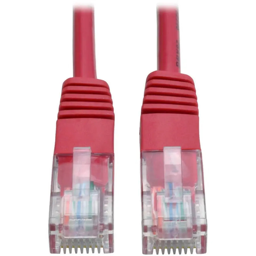 EATON Tripp Lite 10ft Cat5e / Cat5 350MHz Molded Patch Cable RJ45 M/M Red 10' - 10ft - 1 x RJ-45 Male - 1 x RJ-45 Male - Red - N002-010-RD