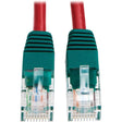 EATON Tripp Lite 10ft Cat5e Cat5 Molded Snagless Crossover Patch Cable RJ45 Red 10' - 10 ft Category 5e Network Cable for Network Device, Switch - First End: 1 x RJ-45 Network - Male - Second End: 1 x RJ-45...  - N010-010-RD