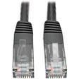 EATON Tripp Lite 10ft Cat6 Gigabit Molded Patch Cable RJ45 M/M 550MHz 24AWG Black - 10 ft Category 6 Network Cable for Network Device, Router, Modem, Blu-ray Player, Printer, Computer - First End: 1 x RJ-45...  - N200-010-BK