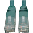 EATON Tripp Lite 10ft Cat6 Gigabit Molded Patch Cable RJ45 M/M 550MHz 24AWG Green - Category 6 for Network Device, Router, Modem, Blu-ray Player, Printer, Computer - 128 MB/s - Patch Cable - 10 ft - 1 x RJ-...  - N200-010-GN
