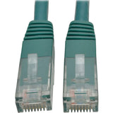 EATON Tripp Lite 10ft Cat6 Gigabit Molded Patch Cable RJ45 M/M 550MHz 24AWG Green - Category 6 for Network Device, Router, Modem, Blu-ray Player, Printer, Computer - 128 MB/s - Patch Cable - 10 ft - 1 x RJ-...  - N200-010-GN