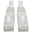EATON Tripp Lite 10ft Cat6 Gigabit Molded Patch Cable RJ45 M/M 550MHz 24AWG White - Category 6 for Network Device, Router, Modem, Blu-ray Player, Printer, Computer - 128 MB/s - Patch Cable - 10 ft - 1 x RJ-...  - N200-010-WH