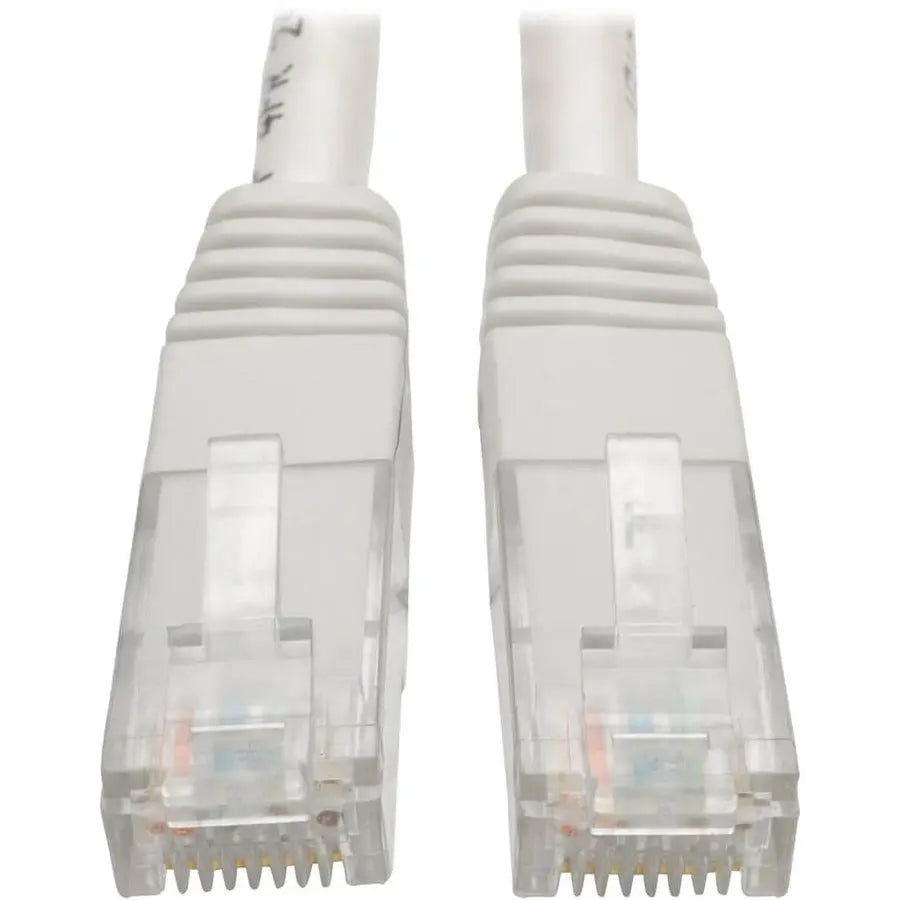 EATON Tripp Lite 10ft Cat6 Gigabit Molded Patch Cable RJ45 M/M 550MHz 24AWG White - Category 6 for Network Device, Router, Modem, Blu-ray Player, Printer, Computer - 128 MB/s - Patch Cable - 10 ft - 1 x RJ-...  - N200-010-WH