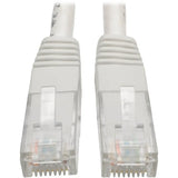 EATON Tripp Lite 10ft Cat6 Gigabit Molded Patch Cable RJ45 M/M 550MHz 24AWG White - Category 6 for Network Device, Router, Modem, Blu-ray Player, Printer, Computer - 128 MB/s - Patch Cable - 10 ft - 1 x RJ-...  - N200-010-WH