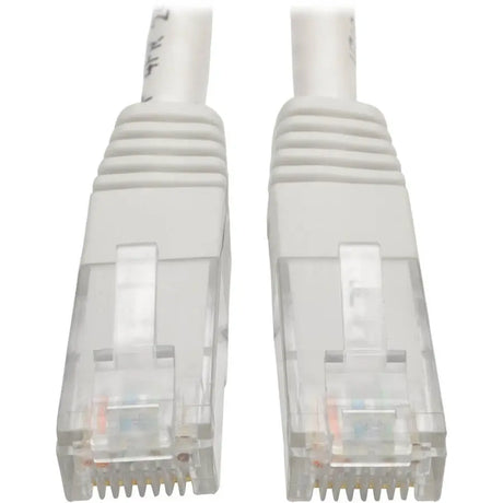EATON Tripp Lite 10ft Cat6 Gigabit Molded Patch Cable RJ45 M/M 550MHz 24AWG White - Category 6 for Network Device, Router, Modem, Blu-ray Player, Printer, Computer - 128 MB/s - Patch Cable - 10 ft - 1 x RJ-...  - N200-010-WH