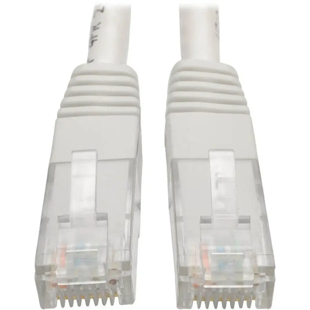 EATON Tripp Lite 10ft Cat6 Gigabit Molded Patch Cable RJ45 M/M 550MHz 24AWG White - Category 6 for Network Device, Router, Modem, Blu-ray Player, Printer, Computer - 128 MB/s - Patch Cable - 10 ft - 1 x RJ-...  - N200-010-WH