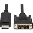 EATON Tripp Lite 10ft DisplayPort to DVI Cable / DP to DVI Adapter Latches to DVI-D Single Link M/M - (M/M) 10-ft. - P581-010